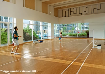 Badminton Court at Tata Serein by Tata Housing