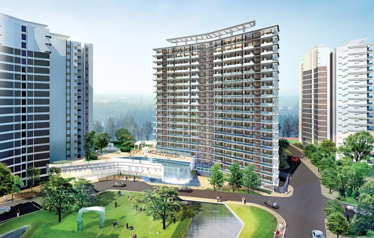 Elegantly spaced towers